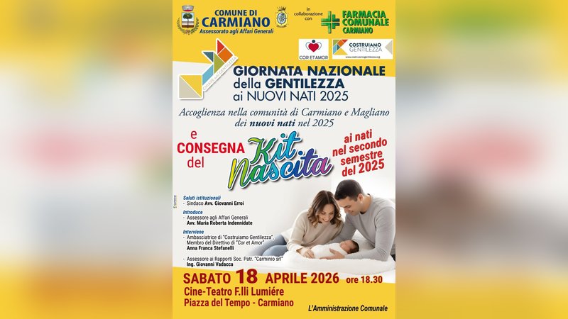 "Accogliamo i nuovi nati" IV Edizione