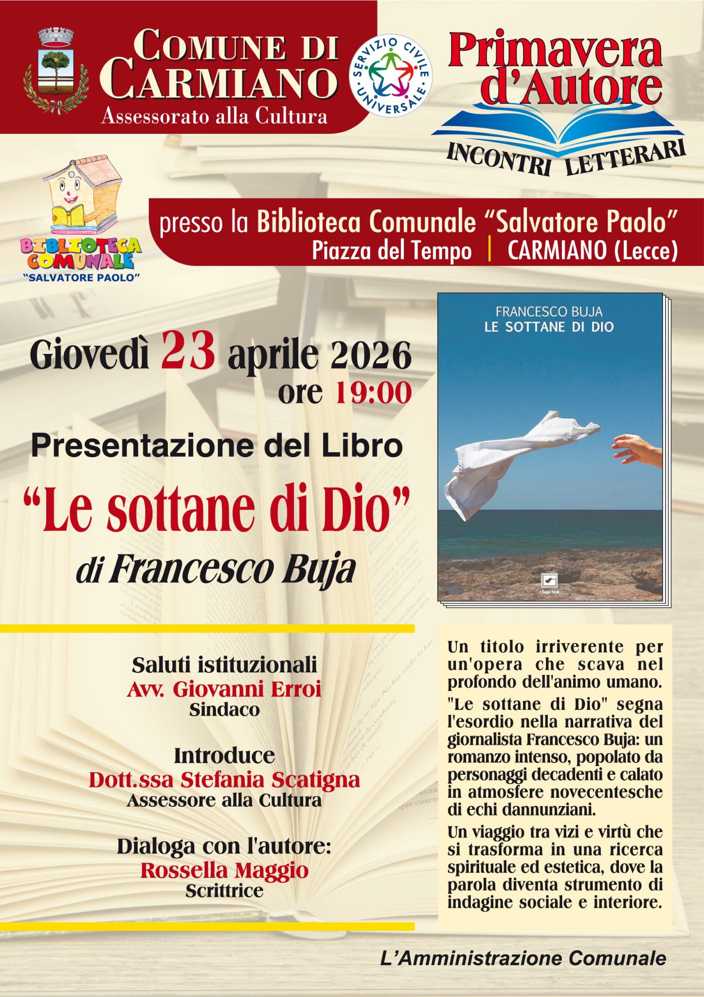 Presentazione del libro “Le sottane di Dio”