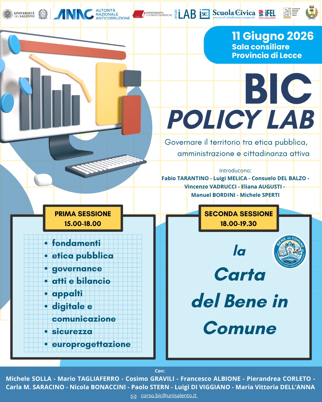 A Lecce il Policy Lab “Bene in Comune”: etica pubblica, amministrazione e cittadinanza attiva al centro del confronto