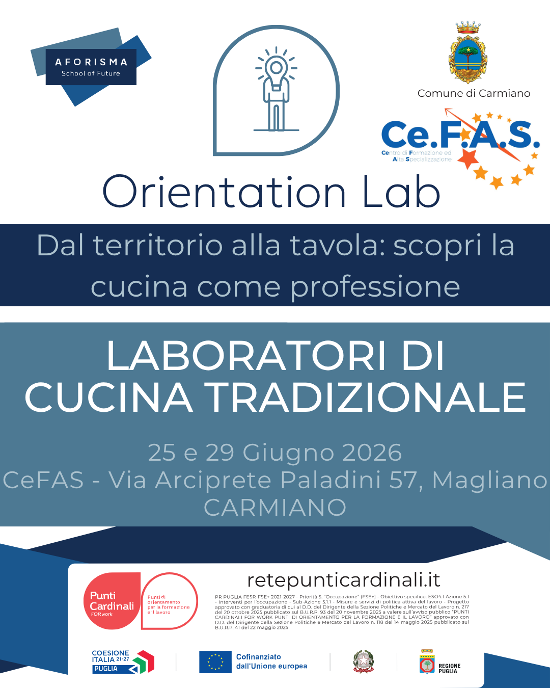 PUNTI CARDINALI FOR WORK - PROGETTO FOCUS - ORIENTATION LAB -